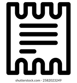 Receipt Bill Invoice Icon for E-Commerce Shop