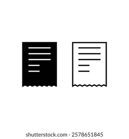 Receipt Bill Invoice Payment Icon Vector Design Template