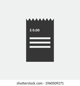 receipt bill vector icon financial payment transaction
