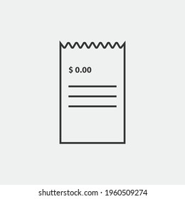 receipt bill vector icon financial payment transaction