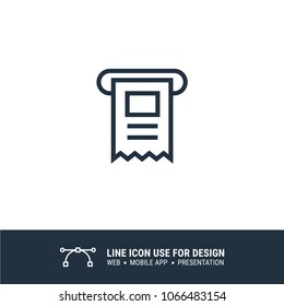 receipt billing payment paper icon