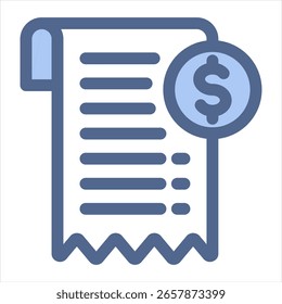 Ilustración vectorial Comprobante Blue Icon