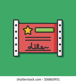 receipt check icon vector