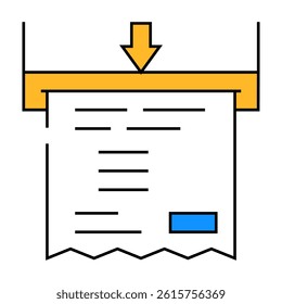 receipt check line icon vector. receipt check sign. isolated symbol illustration