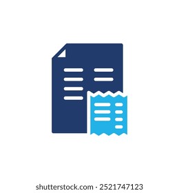 receipt colored icon vector design good for web or mobile app