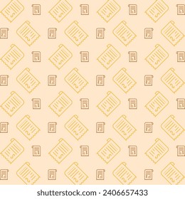 Receipt colorful repeating trendy pattern vector illustration background