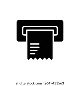 Receipt Coming Out of ATM Machine for Transaction Proof
