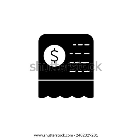 receipt concept line icon. Simple element illustration. receipt concept outline symbol design.