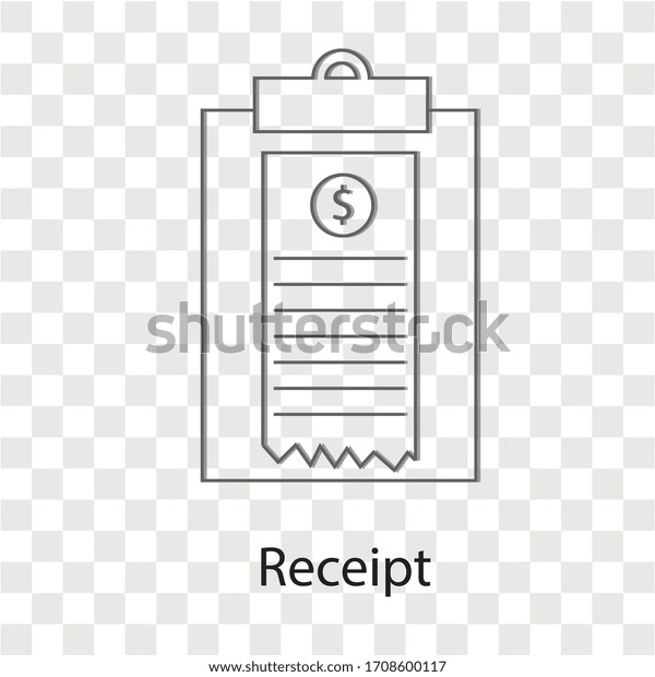 Receipt Concept On Transparency Background Creative Stock Vector ...