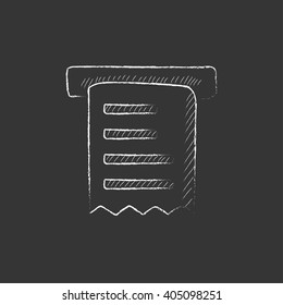Recibo. Dibujado en un icono de tiza.
