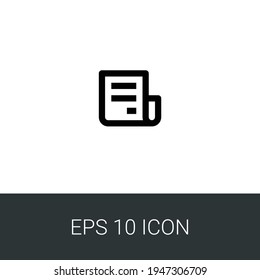 receipt eps 10 simple icon