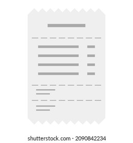receipt flat clipart vector illustration