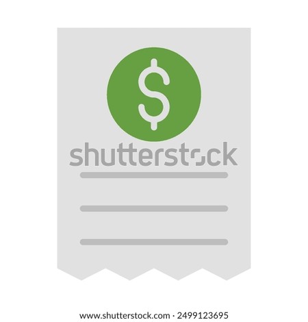 Receipt Flat Icon Design For Personal nad Commercial Use