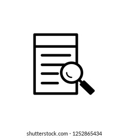 Receipt history search, vector icon illustration in line/outline style