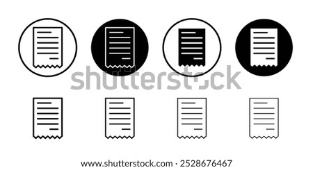 Receipt icon (2) linear logo isolated