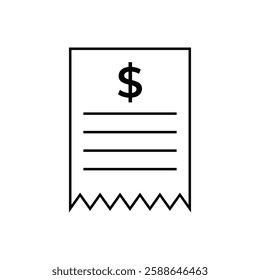 Receipt icon bill pay vector design template