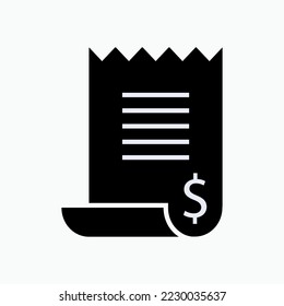 Receipt Icon. Bill Symbol - Vector.  