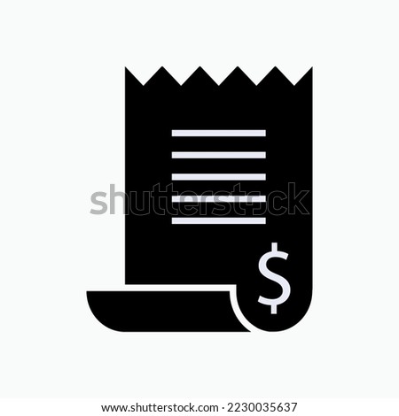 Receipt Icon. Bill Symbol - Vector.  