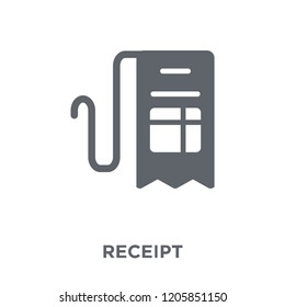 Receipt icon. Receipt design concept from  collection. Simple element vector illustration on white background.