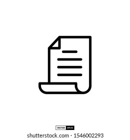 receipt icon, design inspiration vector template for interface and any purpose