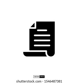 receipt icon, design inspiration vector template for interface and any purpose