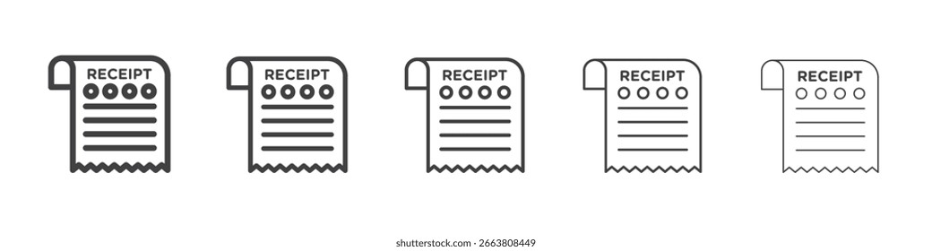 Receipt icon design, logo, app, UI. Vector illustration, EPS