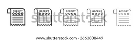 Receipt icon design, logo, app, UI. Vector illustration, EPS