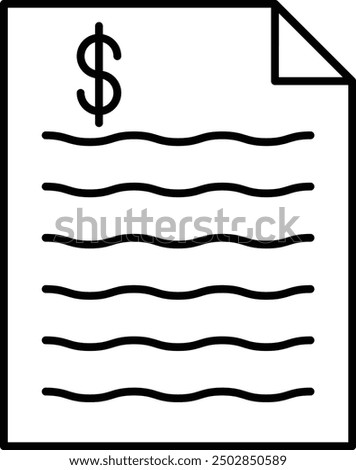 Receipt Icon Design For Personal and Commerial Use