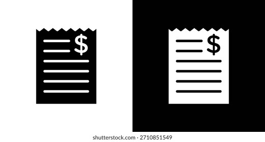 Receipt icon design vector collection. flat icons.