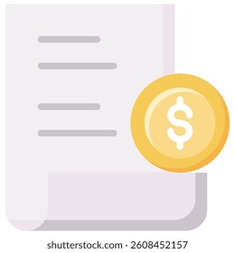Receipt Icon Element For Design