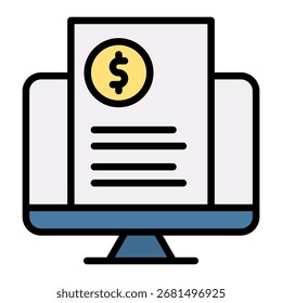 Receipt Icon Element For Design
