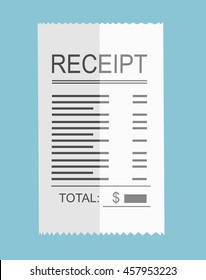 Receipt icon flat design