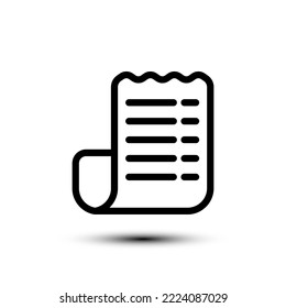 Receipt icon. flat design vector illustration for web and mobile