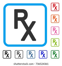 Receipt icon. Flat grey pictogram symbol inside a light blue rounded square. Black, gray, green, blue, red, orange color variants of Receipt vector. Designed for web and application interfaces.