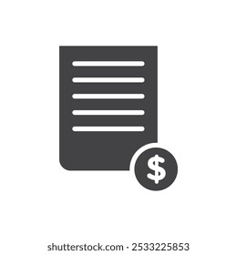 Icono de Comprobante Conjunto de contorno simple plano