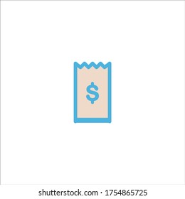 receipt icon flat vector logo design trendy illustration signage symbol graphic simple