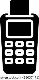 Receipt Icon Glyph Vector Illustration