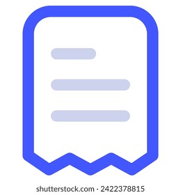 Receipt Icon Illustration for web, app, infographic, etc