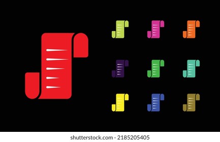 Receipt Icon. Invoice Paper Sign, Digital Receipt Pictogram. Paper Check, Online Payment And Purchase, Order Document, Total Bill, Tax Report. Vector Icon Set For WEB Design.