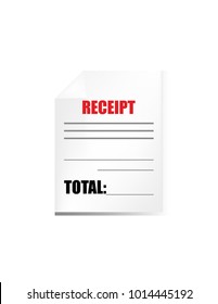 Receipt icon isolated 