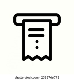 icono de recibo, icono aislado en fondo claro, perfecto para sitio web, blog, logotipo, diseño gráfico, medios sociales, interfaz de usuario, aplicación móvil