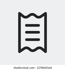Receipt icon isolated on background. Bill symbol modern, simple, vector, icon for website design, mobile app, ui. Vector Illustration