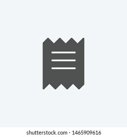 Receipt icon isolated on light background. Invoice symbol modern, simple, vector, icon for website design, mobile app, ui. Vector Illustration