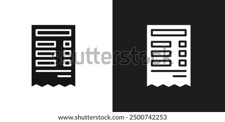 Receipt icon line art vector