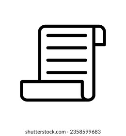 receipt icon line style vector