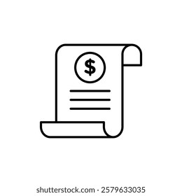 Receipt icon logo sign set vector outline