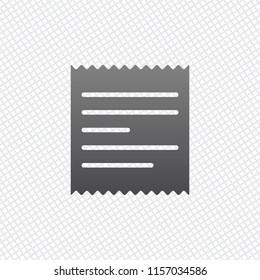 Receipt icon. On grid background