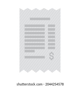 receipt icon on white background