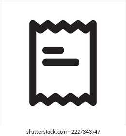 Receipt Icon with Outline Style