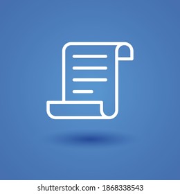 Icono de recepción, ilustración del vector de contorno.